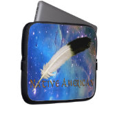 NATIVE AMERIKANISCHE Feather Outer-Space-Laptop-Si Laptopschutzhülle (Vorne Rechts)