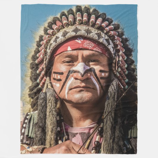 NATIVE AMERIKANISCHE FLEECEDECKE (Vorderseite)