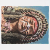 NATIVE AMERIKANISCHE FLEECEDECKE (Vorderseite (Horizontal))