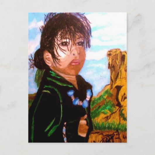 NATIVE AMERIKANISCHE KINDER Postkarte (Vorderseite)