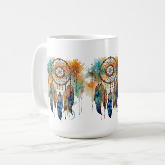 NATIVE AMERIKANISCHE TRAUMFANG KAFFEETASSE (Vorderseite Links)