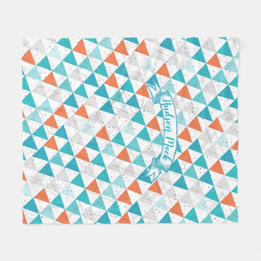 Native Amerikanische Ureinwohner Baby Boy Tribal T Fleecedecke (Vorderseite (Horizontal))