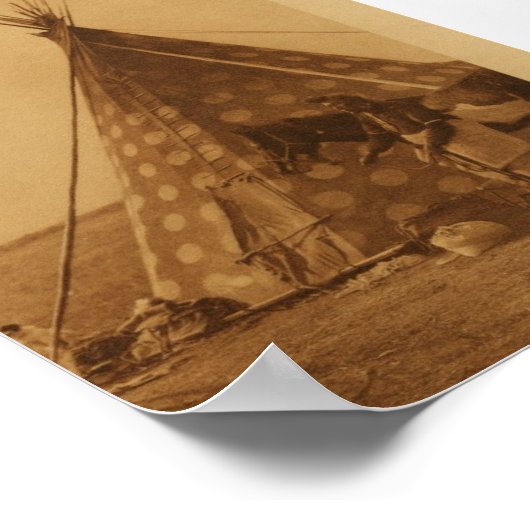 Native Amerikanische Ureinwohner Blackfoot TeePee Poster (Ecke)