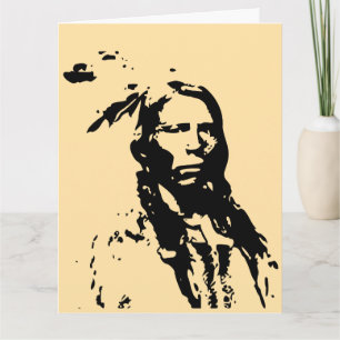 NATIVE AMERIKANISCHE UREINWOHNER BLANK GREETKARTE KARTE