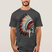 Native Amerikanische Ureinwohner Chief Skull Motor T-Shirt (Vorderseite)