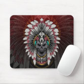 Native Amerikanische Ureinwohner Chief Skull Mousepad (Mit Mouse)