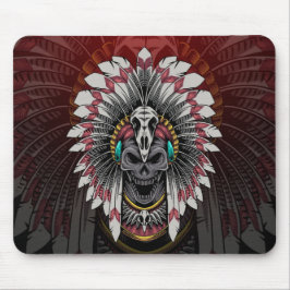 Native Amerikanische Ureinwohner Chief Skull Mousepad