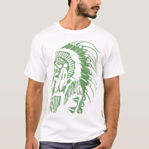 Native Amerikanische Ureinwohner Chief Vintag (grü T-Shirt