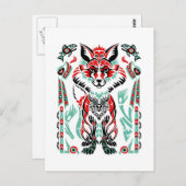 Native Amerikanische Ureinwohner Fox Postkarte (Vorne/Hinten)