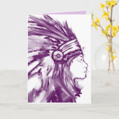 NATIVE AMERIKANISCHE UREINWOHNER FRAMAN ART BIRTHD KARTE (Gelbe Blume)