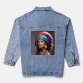 NATIVE AMERIKANISCHE UREINWOHNER FRAMAN Denim jean Jeansjacke (Rückseite)