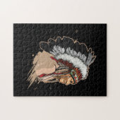 Native Amerikanische Ureinwohner Headdress Puzzle (Horizontal)