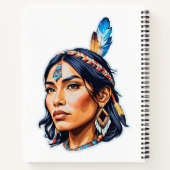 Native Amerikanische Ureinwohner Lady Notizblock (Rückseite)