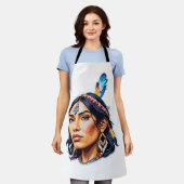 Native Amerikanische Ureinwohner Lady Schürze (Getragen)