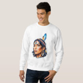 Native Amerikanische Ureinwohner Lady Sweatshirt (Vorne ganz)