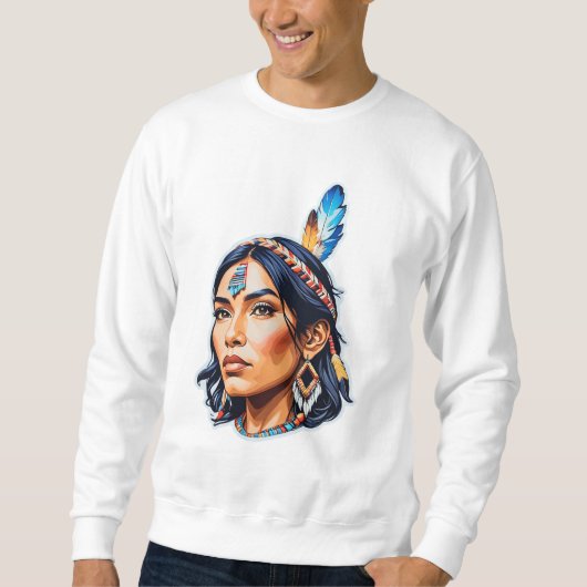 Native Amerikanische Ureinwohner Lady Sweatshirt (Vorderseite)