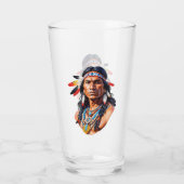 Native Amerikanische Ureinwohner Man Glas (Rückseite)