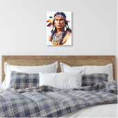 Native Amerikanische Ureinwohner Man Leinwanddruck (Insitu (Schlafzimmer))