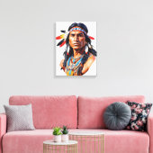 Native Amerikanische Ureinwohner Man Leinwanddruck (Insitu (Wohnzimmer))
