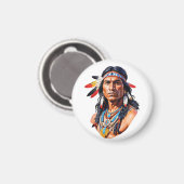 Native Amerikanische Ureinwohner Man Magnet (Vorderseite/Rückseite)