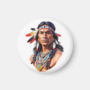 Native Amerikanische Ureinwohner Man Magnet