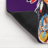 Native Amerikanische Ureinwohner Man Mousepad (Ecke)