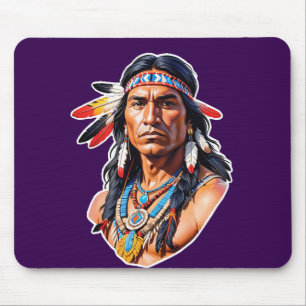 Native Amerikanische Ureinwohner Man Mousepad