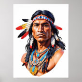 Native Amerikanische Ureinwohner Man Poster (Vorne)