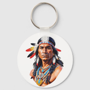Native Amerikanische Ureinwohner Man Schlüsselanhänger