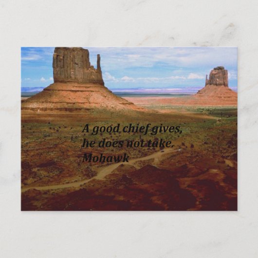 Native Amerikanische Ureinwohner Proverb Postkarte (Vorderseite)