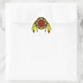 Native Amerikanische Ureinwohner Runder Aufkleber (Tasche)