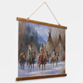 Native Amerikanische Ureinwohner Southwest Art Wal Wandteppich Mit Holzrahmen (Gewinkelt)