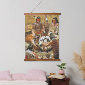 Native Amerikanische Ureinwohner Southwest Art Wal Wandteppich Mit Holzrahmen (Schlafzimmer)