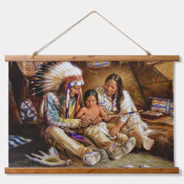 Native Amerikanische Ureinwohner Southwest Art Wal Wandteppich Mit Holzrahmen