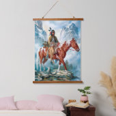 Native Amerikanische Ureinwohner Southwest Art Wal Wandteppich Mit Holzrahmen (Schlafzimmer)