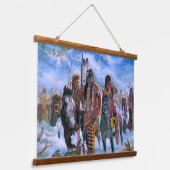 Native Amerikanische Ureinwohner Southwest Art Wal Wandteppich Mit Holzrahmen (Gewinkelt)