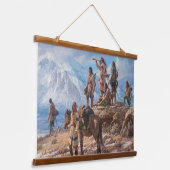 Native Amerikanische Ureinwohner Southwest Art Wal Wandteppich Mit Holzrahmen (Gewinkelt)