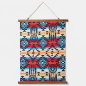 Native Amerikanische Ureinwohner Southwest Art Wal Wandteppich Mit Holzrahmen (Vorderseite)