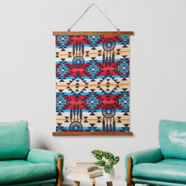Native Amerikanische Ureinwohner Southwest Art Wal Wandteppich Mit Holzrahmen