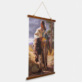 Native Amerikanische Ureinwohner Southwest Art Wal Wandteppich Mit Holzrahmen (Gewinkelt)