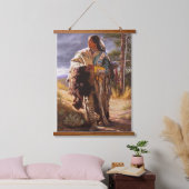 Native Amerikanische Ureinwohner Southwest Art Wal Wandteppich Mit Holzrahmen (Schlafzimmer)