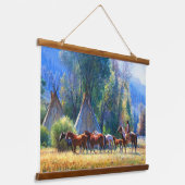 Native Amerikanische Ureinwohner Southwest Art Wal Wandteppich Mit Holzrahmen (Gewinkelt)