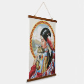 Native Amerikanische Ureinwohner Southwest Art Wal Wandteppich Mit Holzrahmen (Gewinkelt)