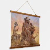 Native Amerikanische Ureinwohner Southwest Art Wal Wandteppich Mit Holzrahmen (Gewinkelt)