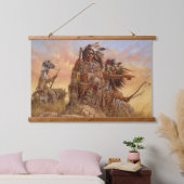 Native Amerikanische Ureinwohner Southwest Art Wal Wandteppich Mit Holzrahmen (Schlafzimmer)