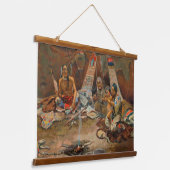 Native Amerikanische Ureinwohner Southwest Art Wal Wandteppich Mit Holzrahmen (Gewinkelt)