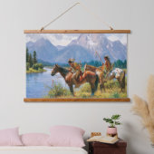 Native Amerikanische Ureinwohner Southwest Art Wal Wandteppich Mit Holzrahmen (Schlafzimmer)