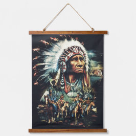 Native Amerikanische Ureinwohner Southwest Art Wal Wandteppich Mit Holzrahmen