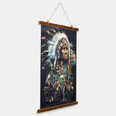 Native Amerikanische Ureinwohner Southwest Art Wal Wandteppich Mit Holzrahmen (Gewinkelt)