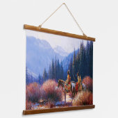 Native Amerikanische Ureinwohner Southwest Art Wal Wandteppich Mit Holzrahmen (Gewinkelt)